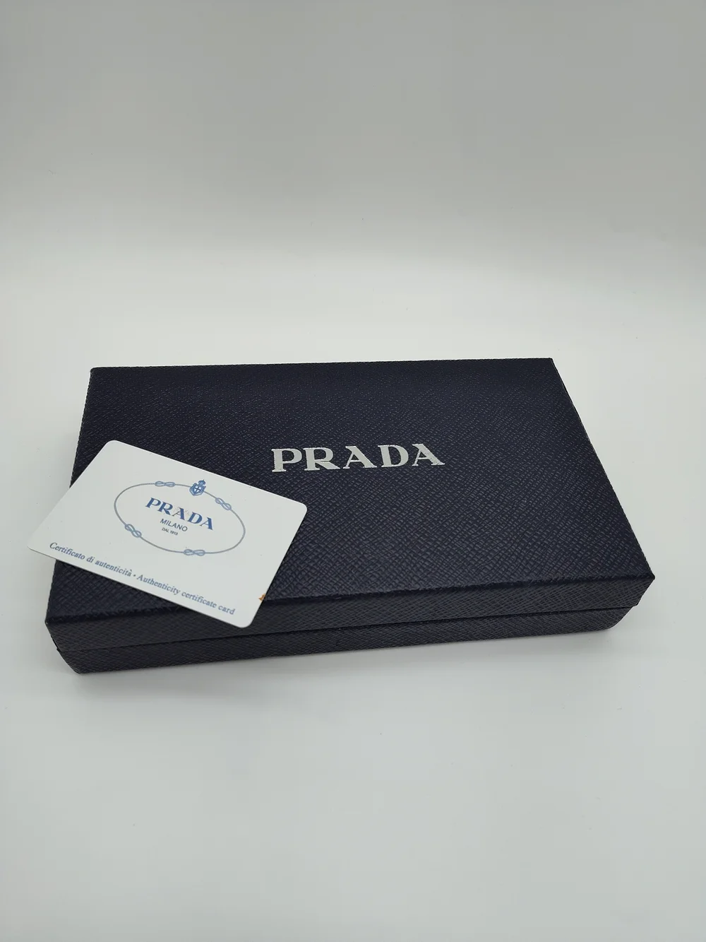 PRADA Large Navy Saffiano Gift Presentation Box Authentic Card 8.5